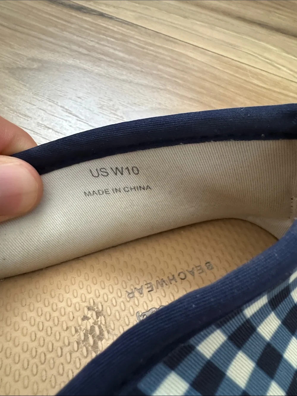 Seastar Beachwear Navy Gingham Women’s Slip-On Espadrilles